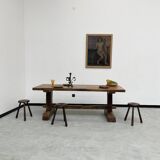 Monastery farm table in oak 1900
