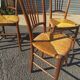 Série de 4 chaises de bistrot paillées