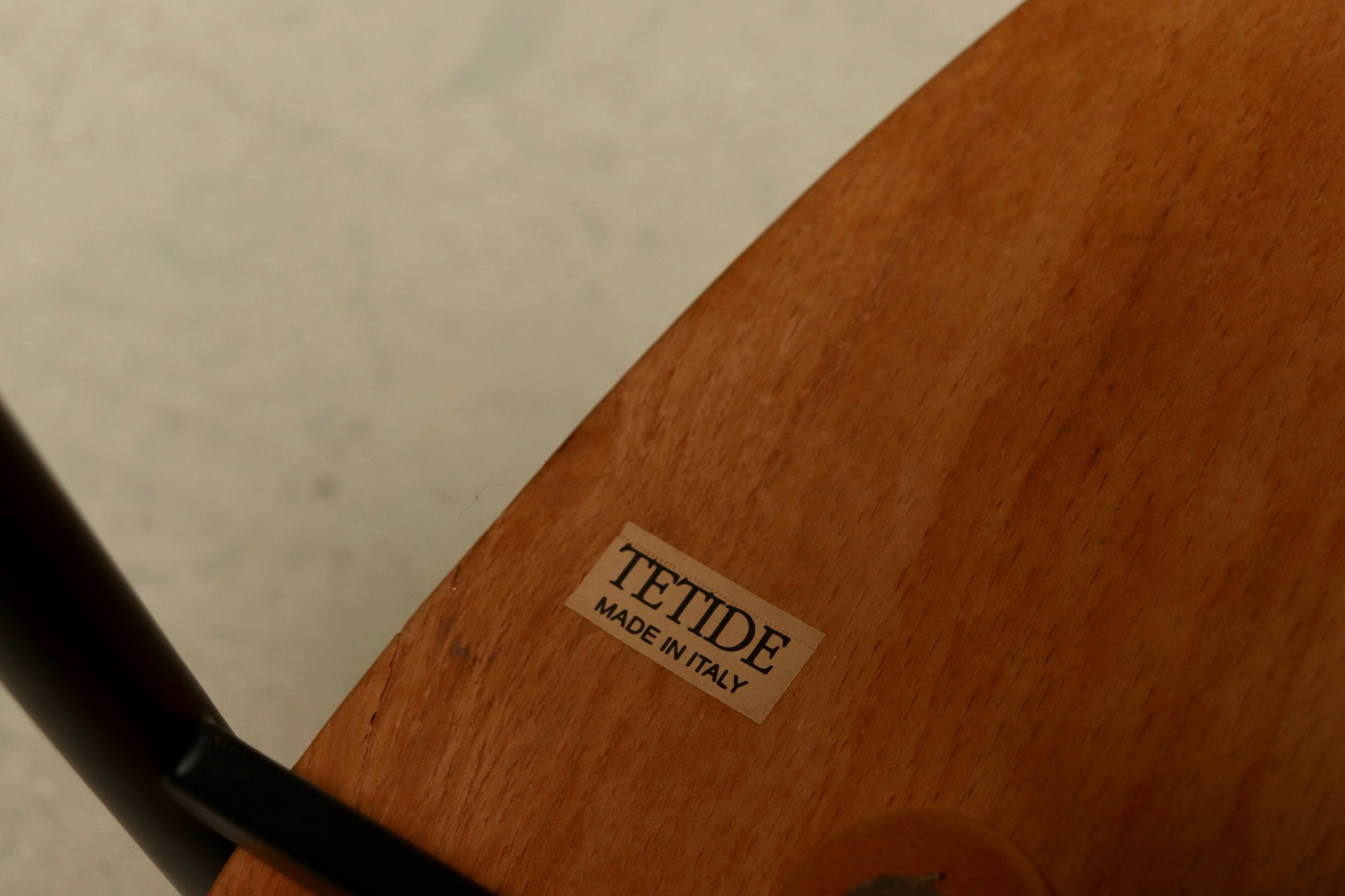 Set of 4 Post Modern Dining Chairs by Tetide Italy 1980s