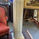Column in solid white marble veined with grey, decorated with vertical fluting, 110 cm.