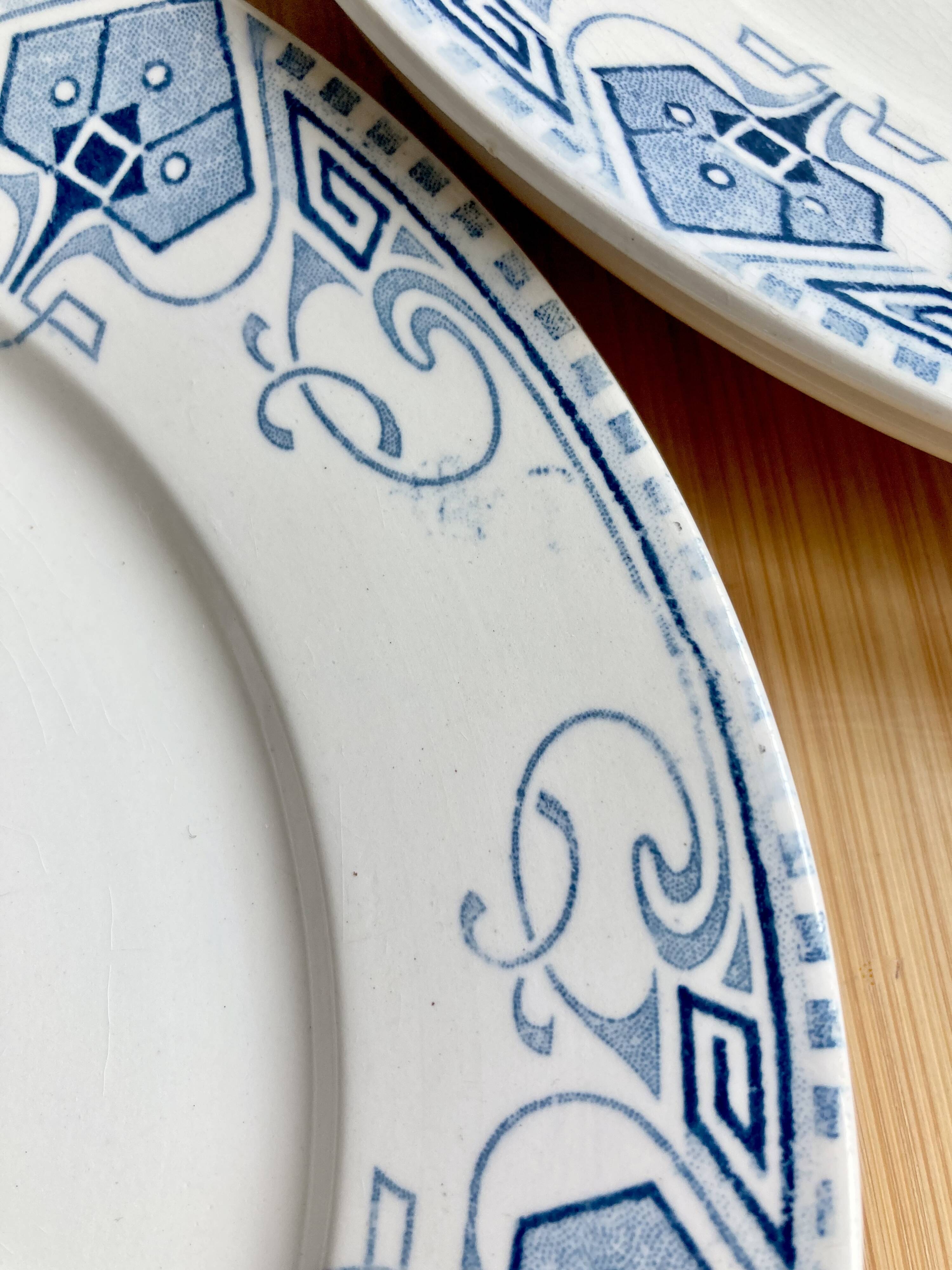 3 Terre de fer plates / U&C Sarreguemines "Germaine"