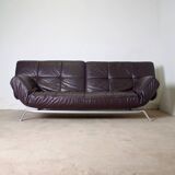 Vintage leather canapé Smala for Cinna, designer Pascal Mourgue, 2000
