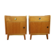 Pair of vintage wooden bedsides