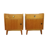 Pair of vintage wooden bedsides