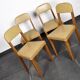 4 vintage leather chairs (yellow/ochre)