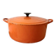 Le Creuset casserole dish in round enameled cast iron 26cm 4 L vintage orange