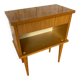 Vintage 1970s Wooden Nightstand with Case + Drawer