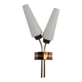 Vintage opaline glass wall lamp