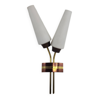 Vintage opaline glass wall lamp