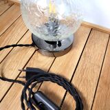 Vintage veined globe table lamp