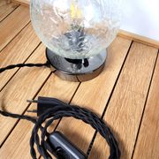 Lampe à poser globe veiné vintage