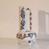 Vallauris ceramic tripod vase 1960