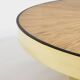 Bamboo and brass marquetry coffee table circa 1980