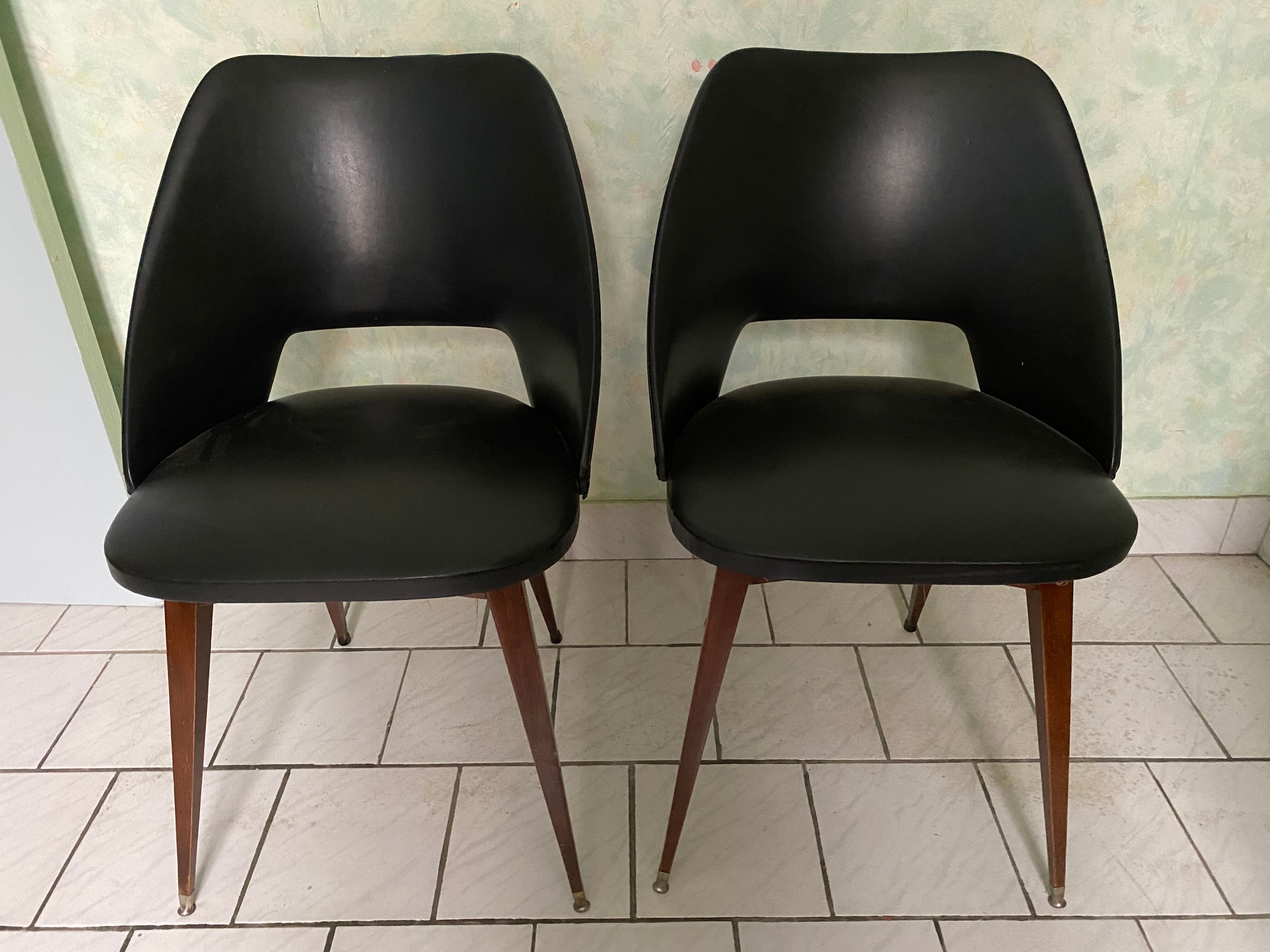 Pair of tonneau chairs