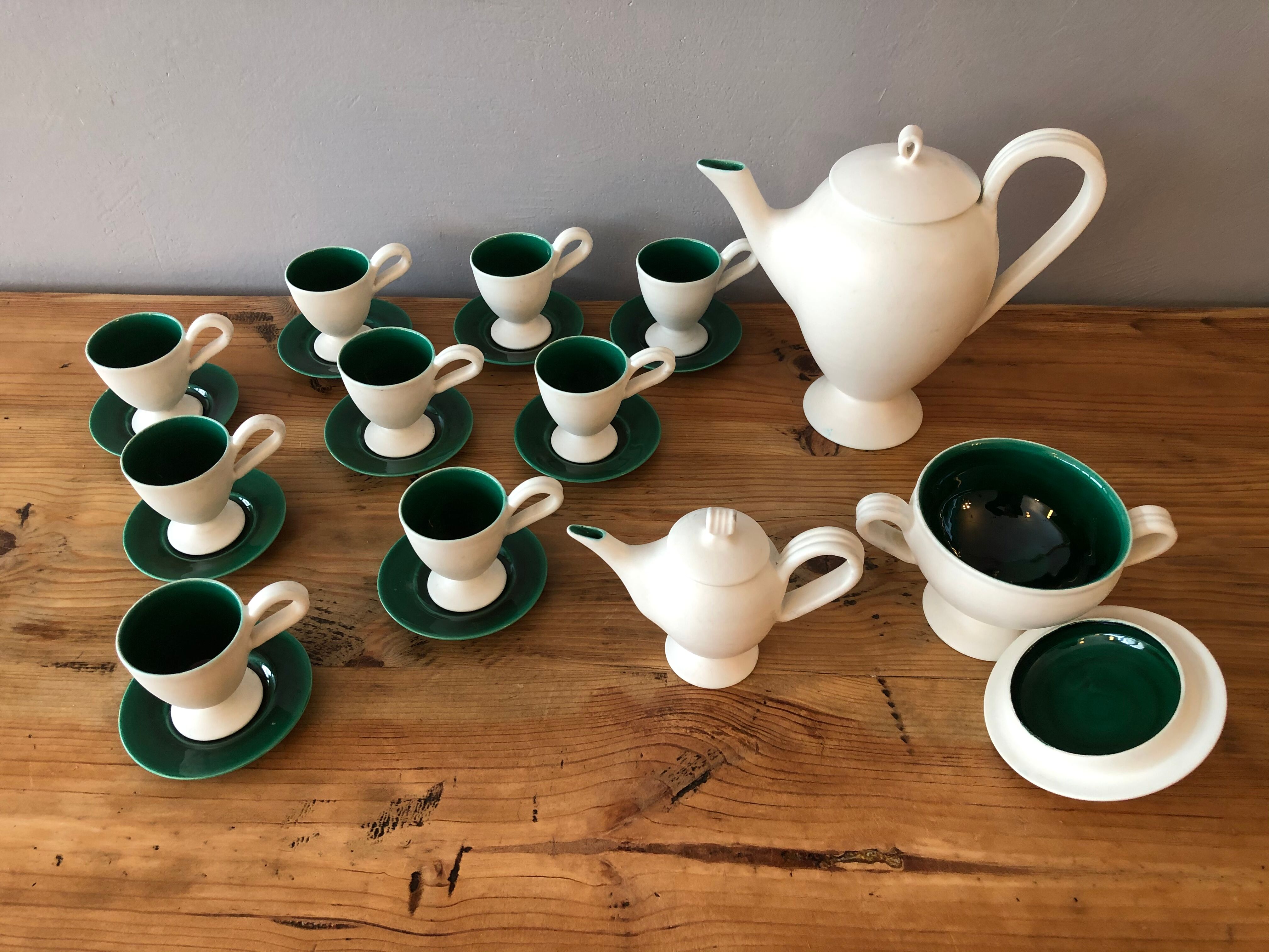 Vallauris ceramic coffee service