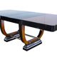 Expandable Art Deco Dining Table, Thuja Roots, Lacquered, France, circa 1930