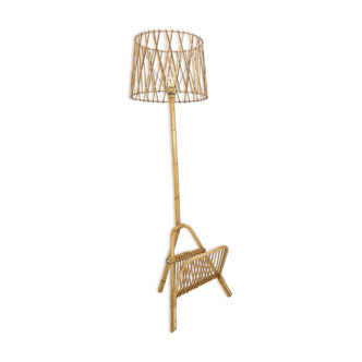 Rattan floor lamp from the 60/70s