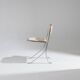 Set de 4 chaises en métal chromé et velours, 1970s