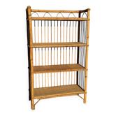 1960s rattan shelf from France