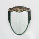 French Art Deco mirror in green carved wood, 1930s