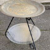 1970s round Moroccan side table