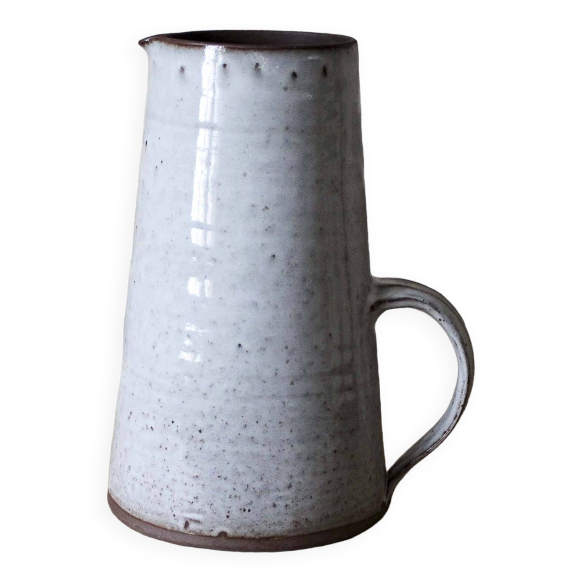 Large Roger Jacques stoneware pitcher