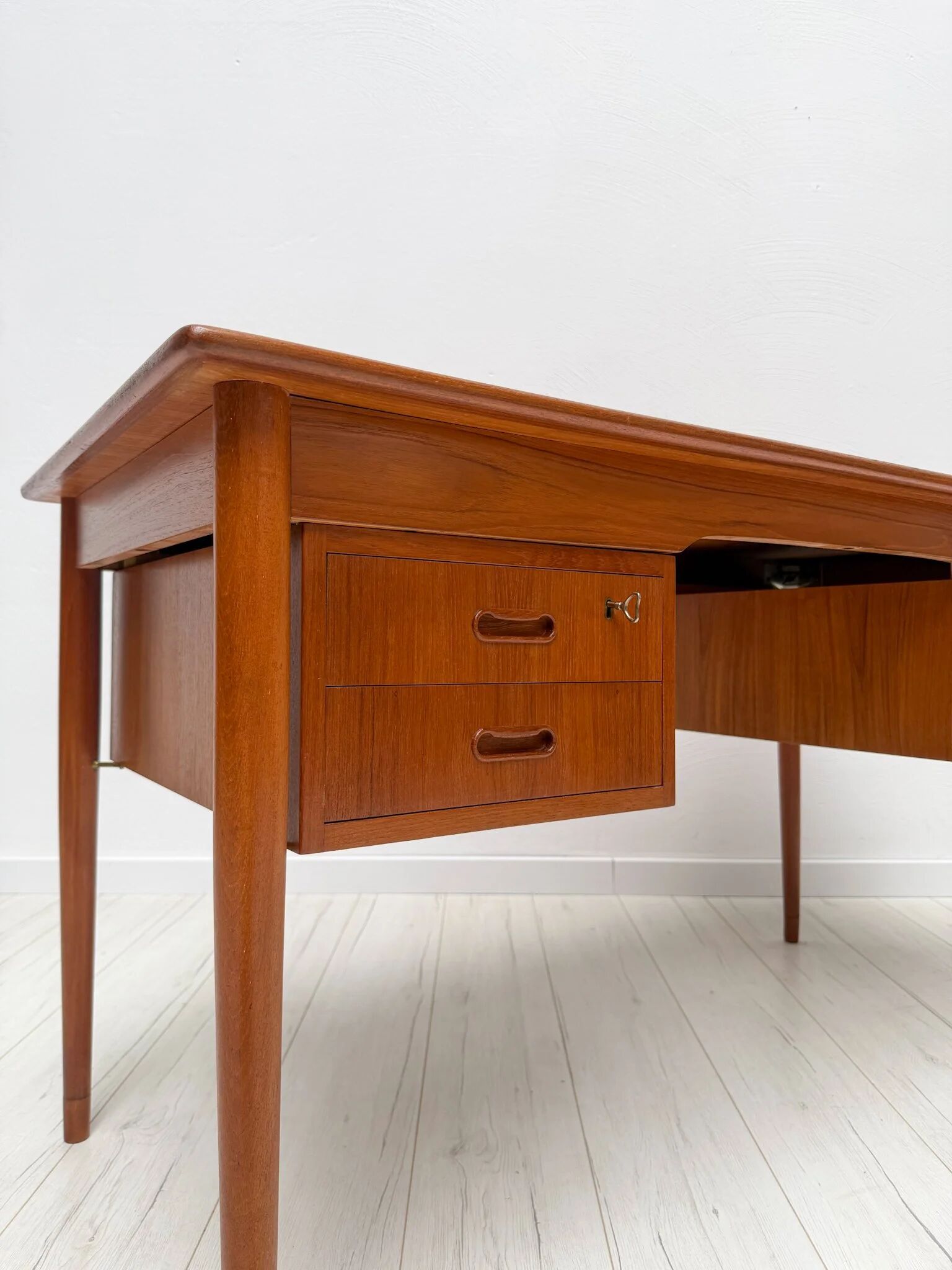1960s vintage mid-century Danish design teak writing desk