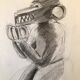 Dessin Sculpture Singe Africain