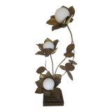 Golden metal brass flower lamp