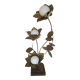 Golden metal brass flower lamp