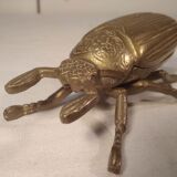 Old brass beetle - ashtray - Matchbox - 50s