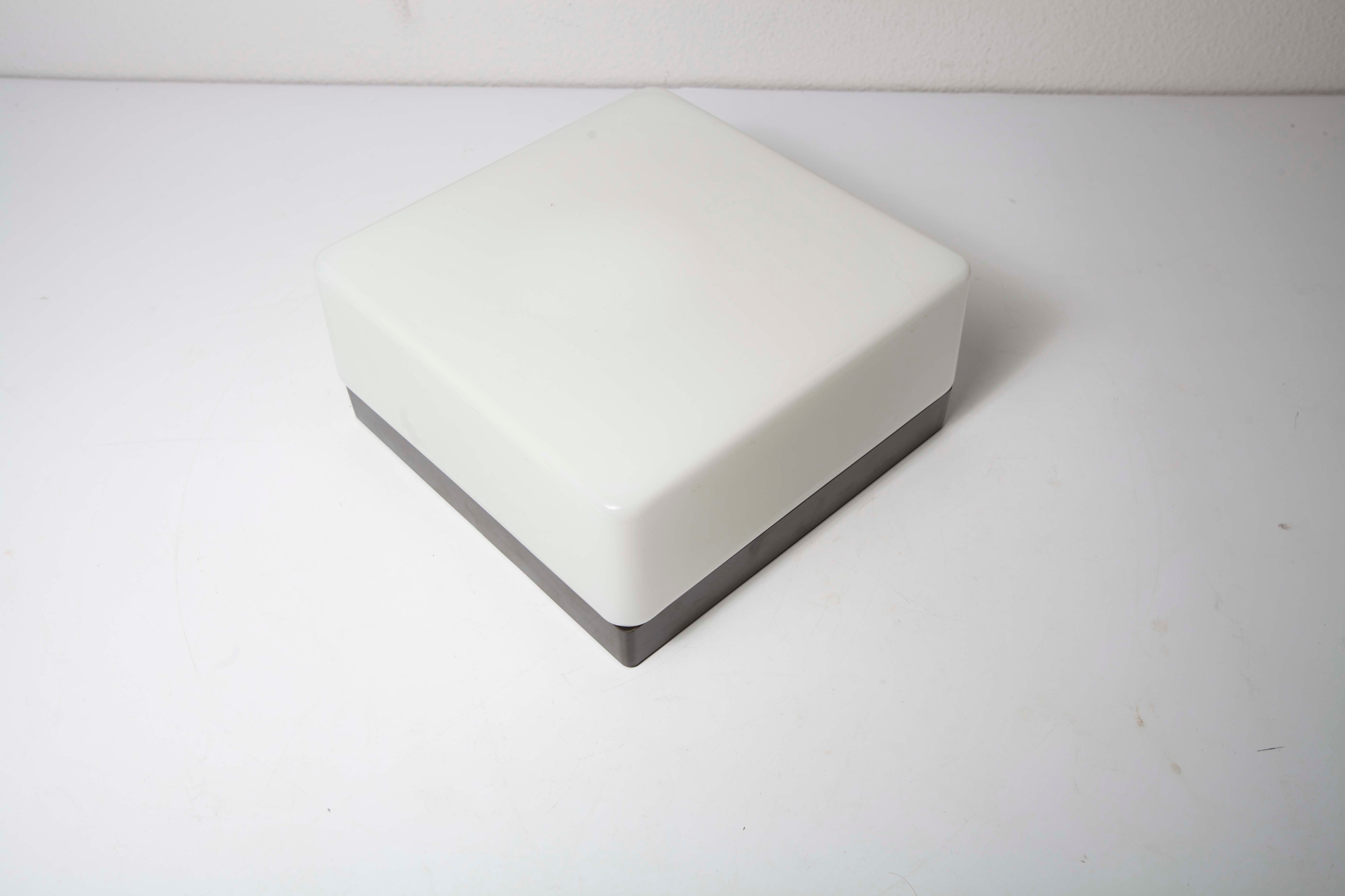 70 square white opaline ceiling