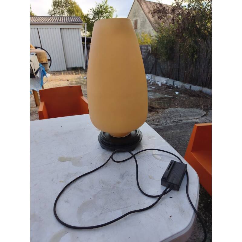 Lampe opaline saumon année 60