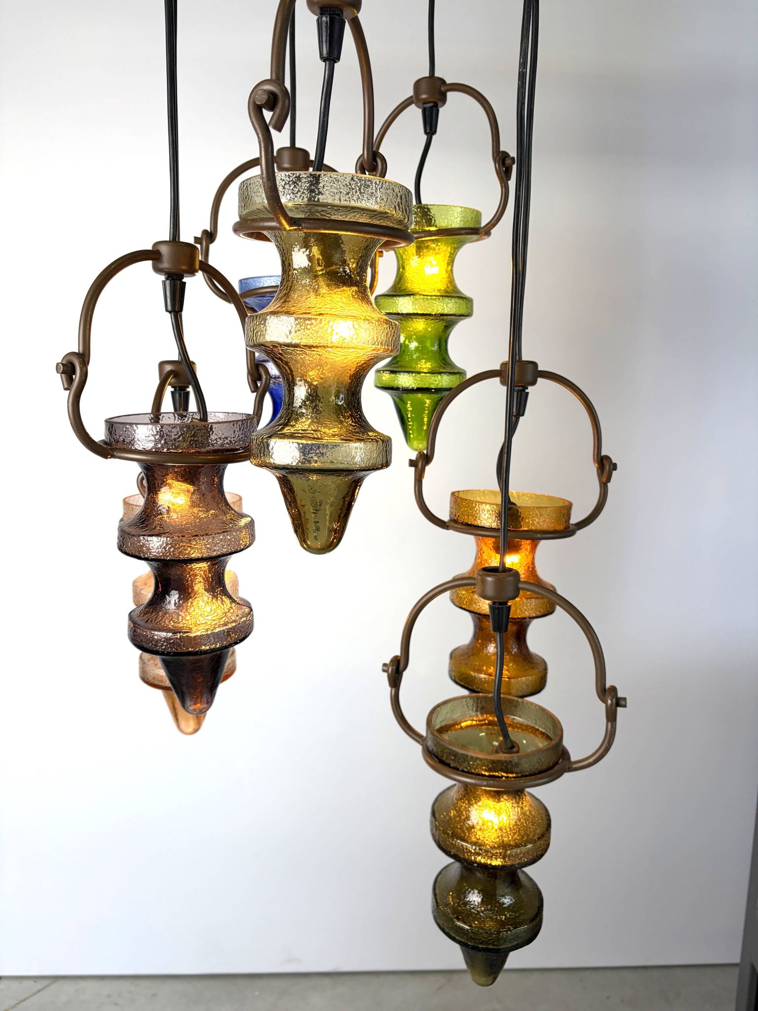 Brutalist stalactite chandelier by Nanny Still for Massive Belgium, 1960s