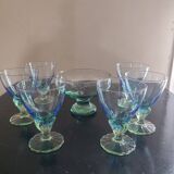 Lot de 6 verres et une coupe Bormioli Rocco Bahia, Italie