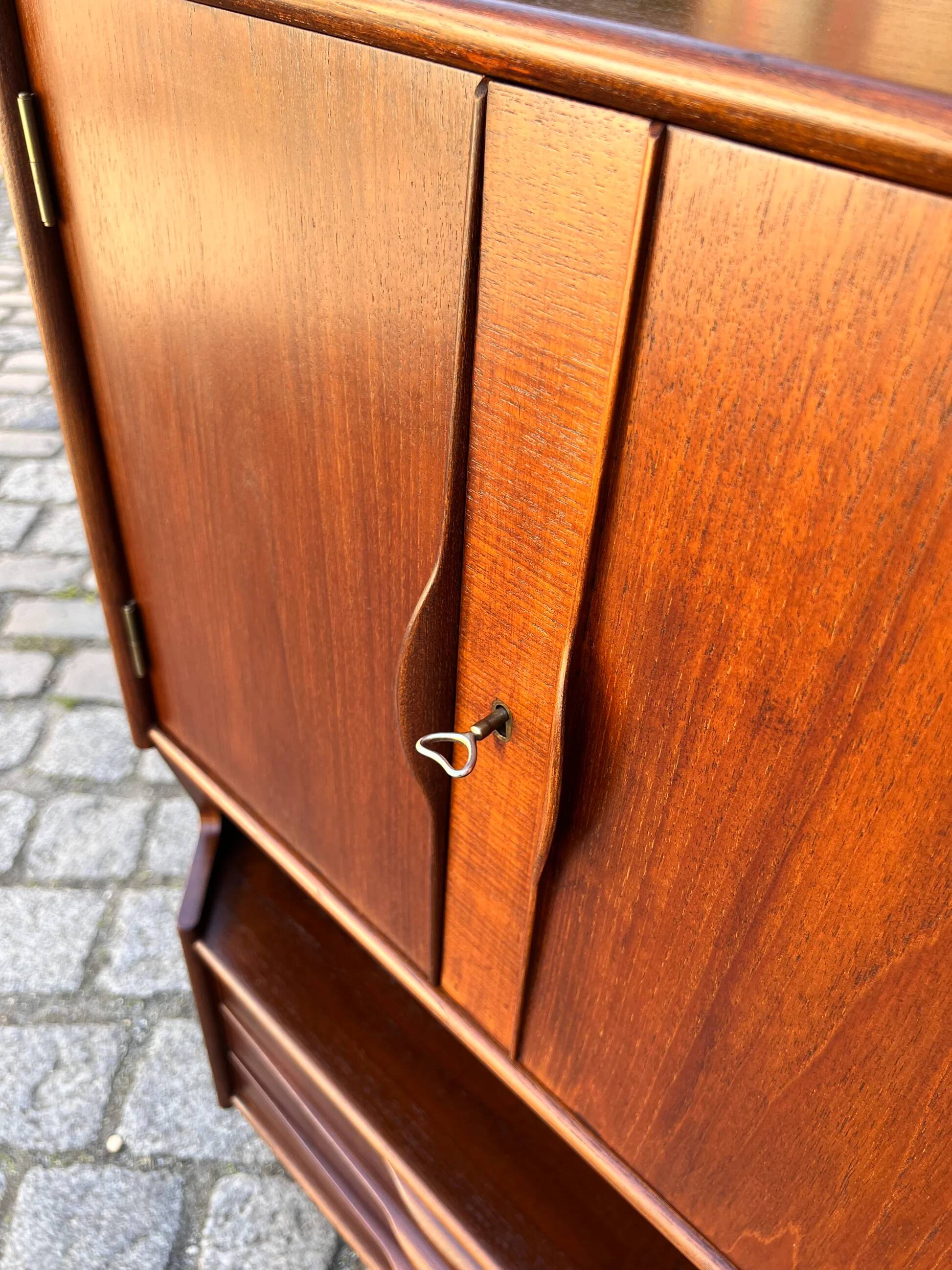 Teak Corner Cabinet by Omann Jun