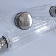 3 flacons Art Déco en cristal, verre et métal