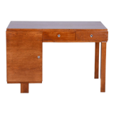Czech Art Deco Oak Writing Desk Made in the 1930s, Restored