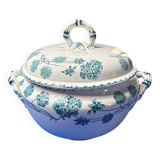 Antique Sarreguemines U&C soup tureen, geranium