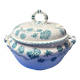 Antique Sarreguemines U&C soup tureen, geranium