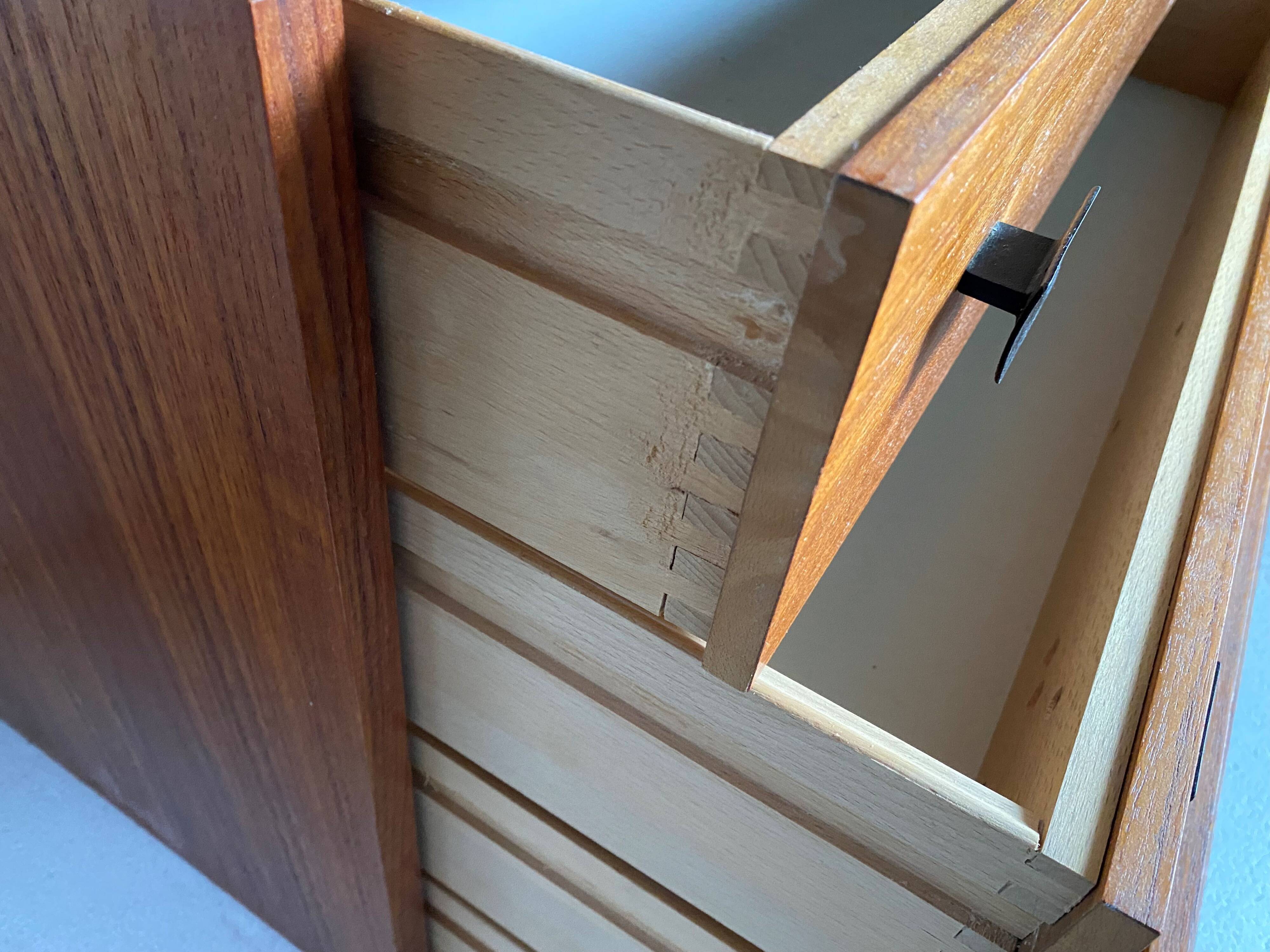 Convenient storage unit in Scandinavian teak from the 60s