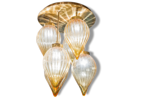 lustre Gouttes en verre