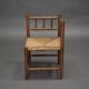Vintage turned oak corner side chair, 1930s