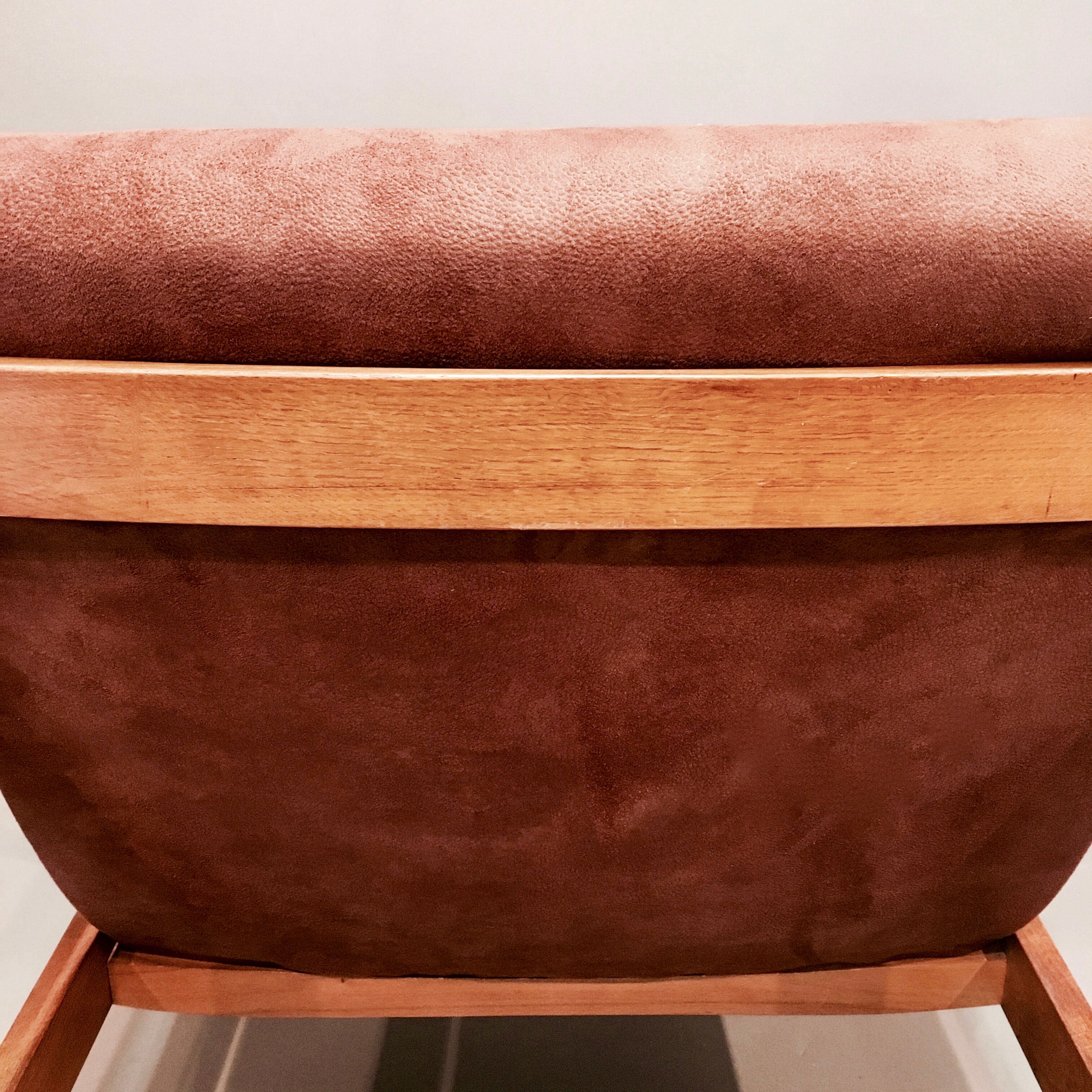 1950 Scandinavian design camel teak chair.
