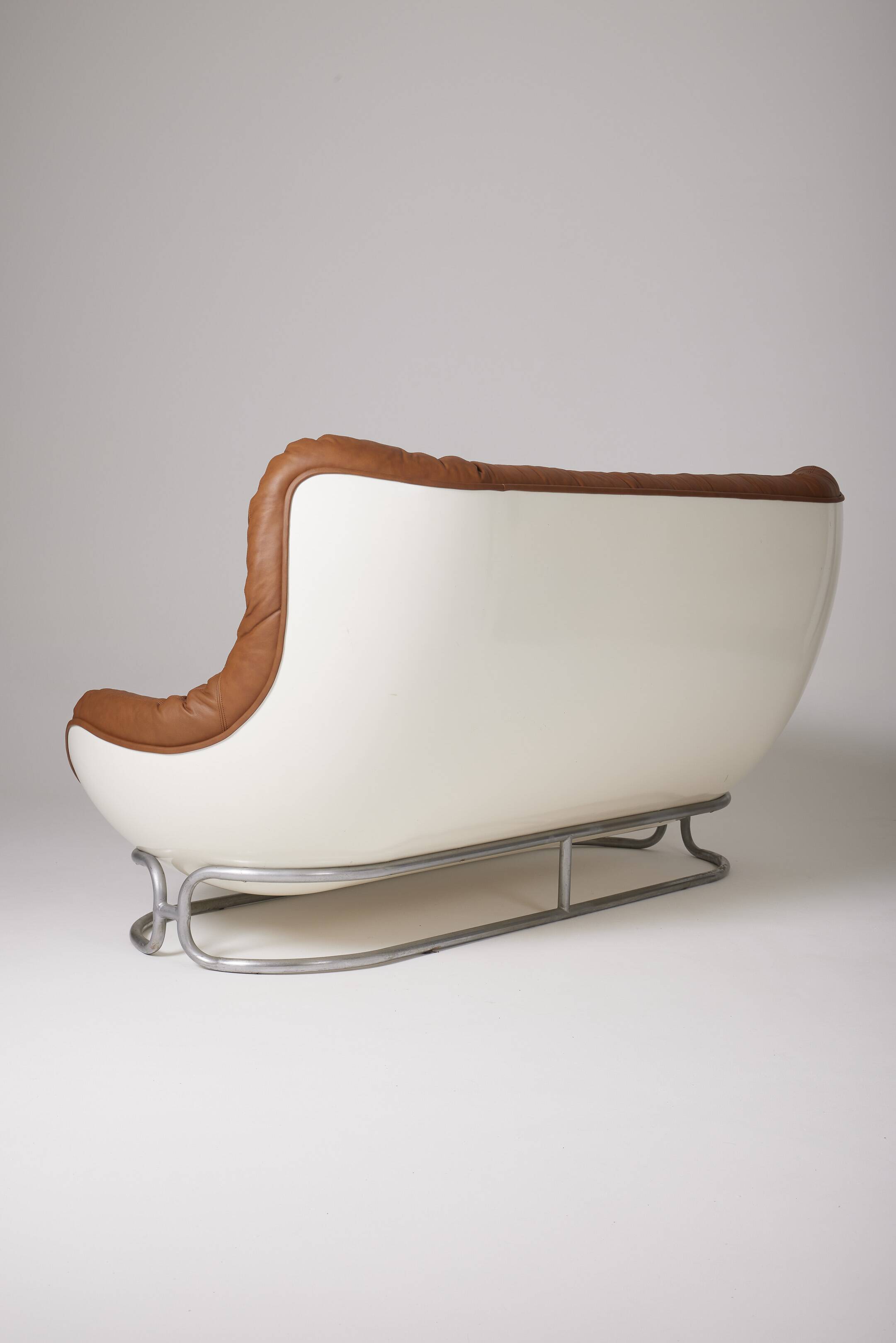 Michel Cadestin karate leather sofa, 1970s