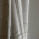 Modernist linen thread sheet 1940 embroidered with dots and openwork without monogram 240cm