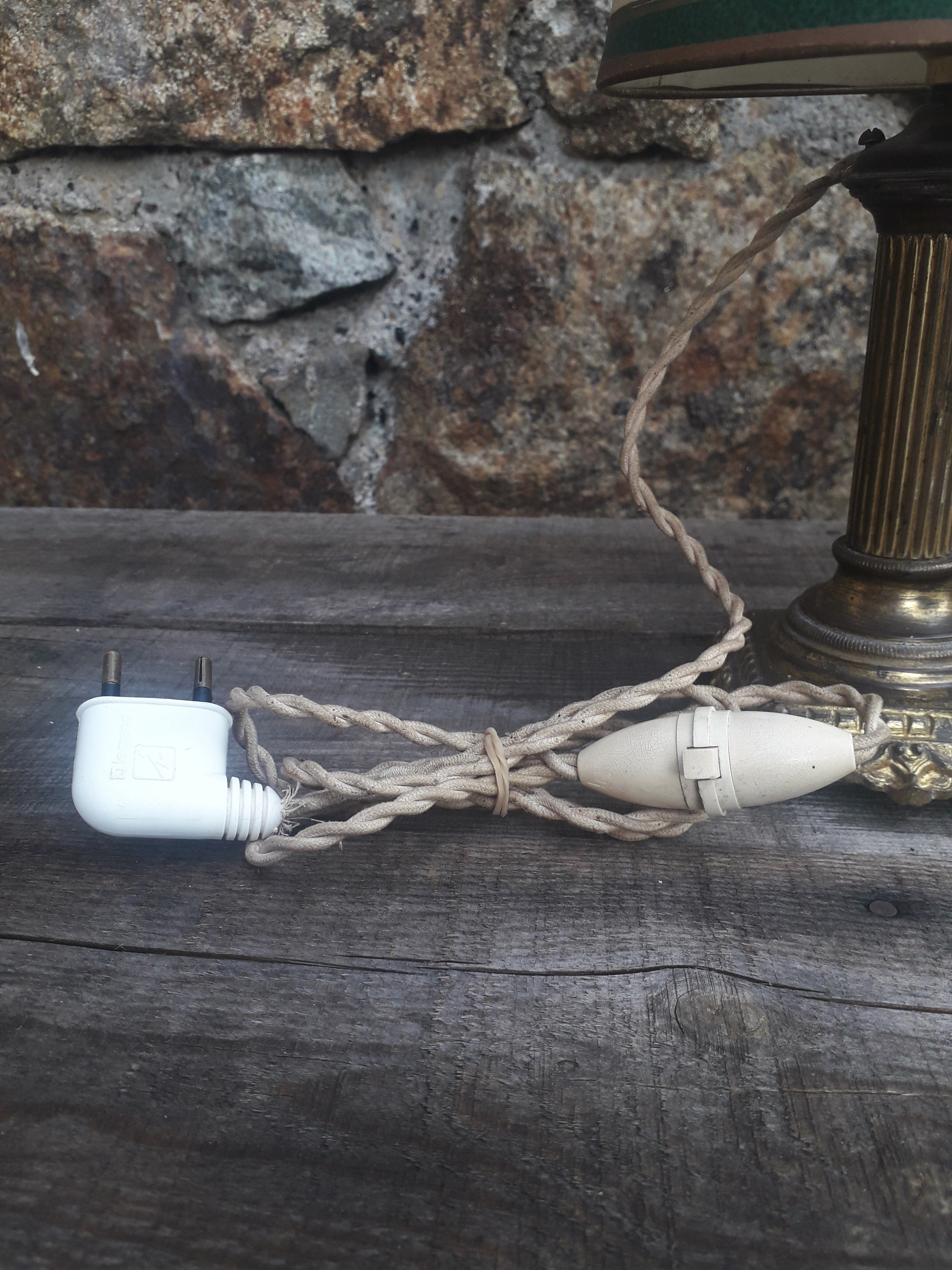 Antique bedside lamp, brass foot 1940