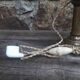 Lampe de chevet ancienne, pied laiton 1940