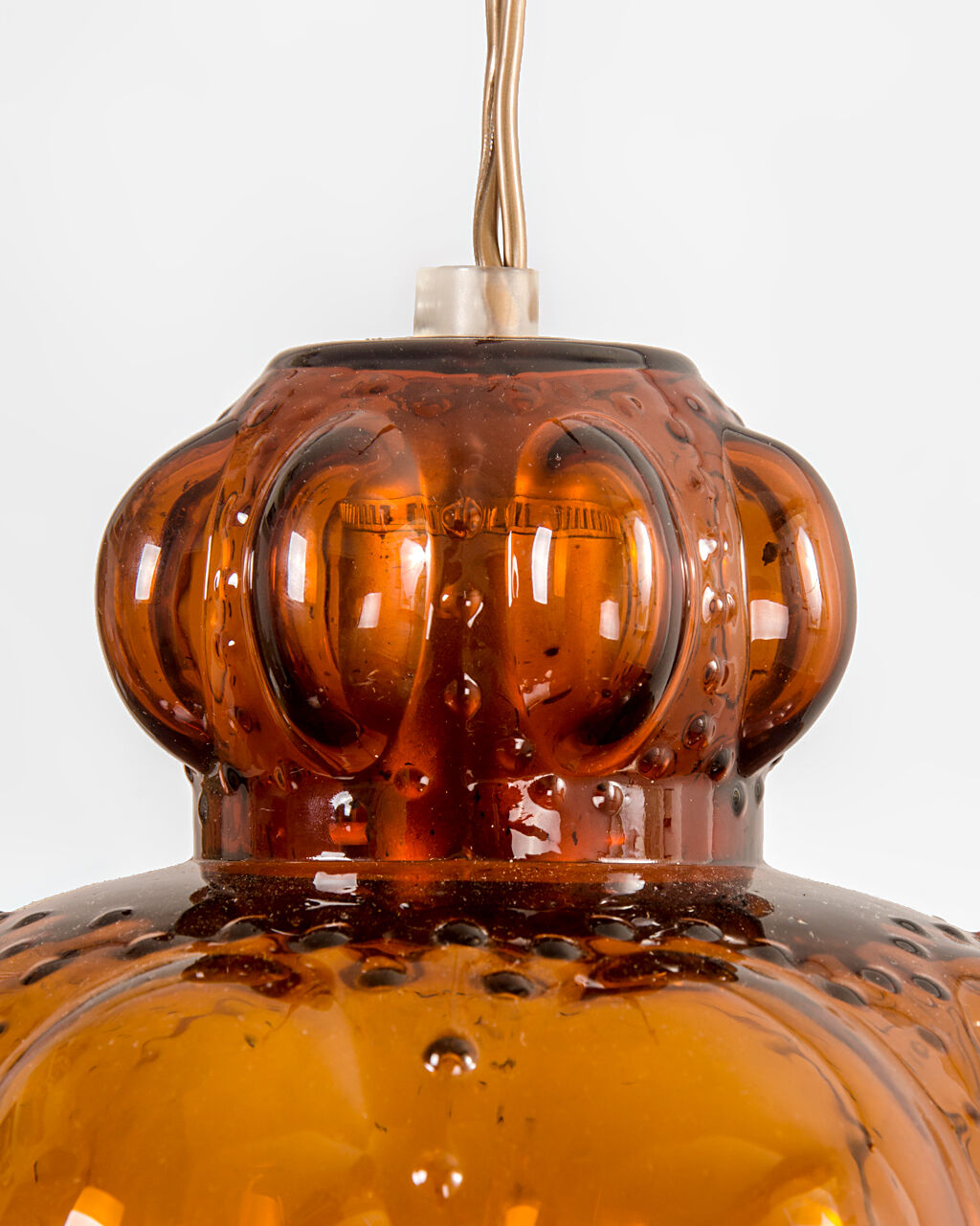 Amber pendant lamp, France, 1960's
