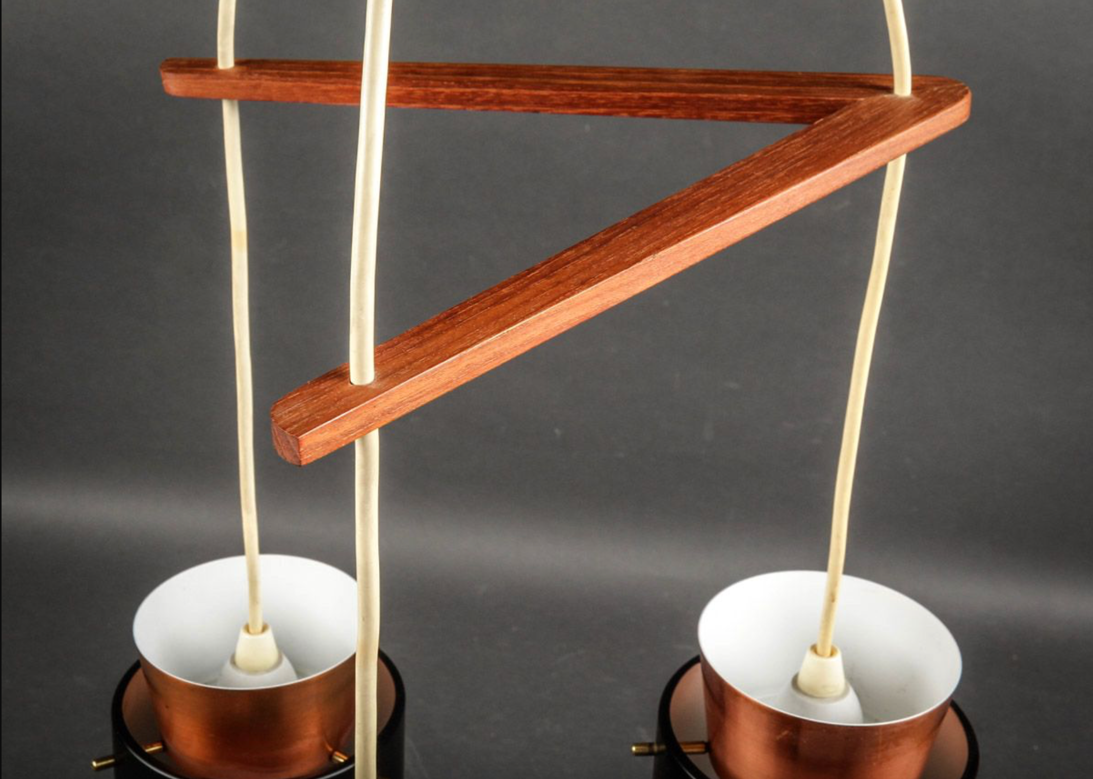 Mid-century danish copper ceiling light by Jo Hammerborg for Fog & Mørup, 1960